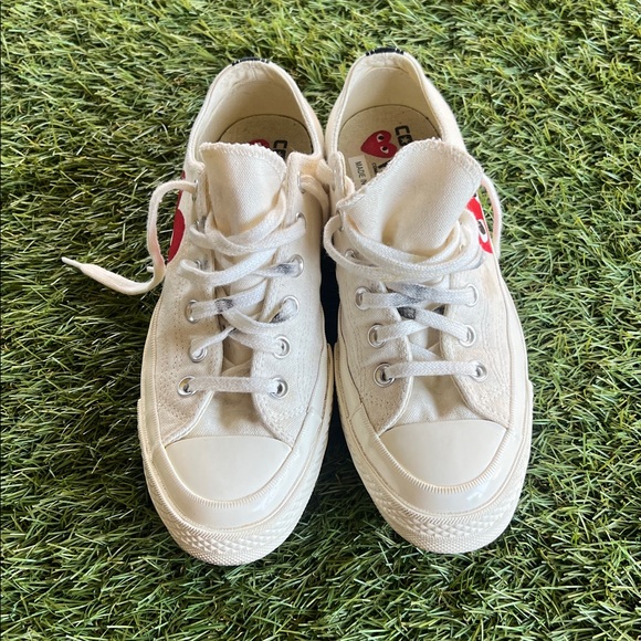 Comme des Garcons PLAY White Athletic Shoes with Red Heart - Picture 1 of 6